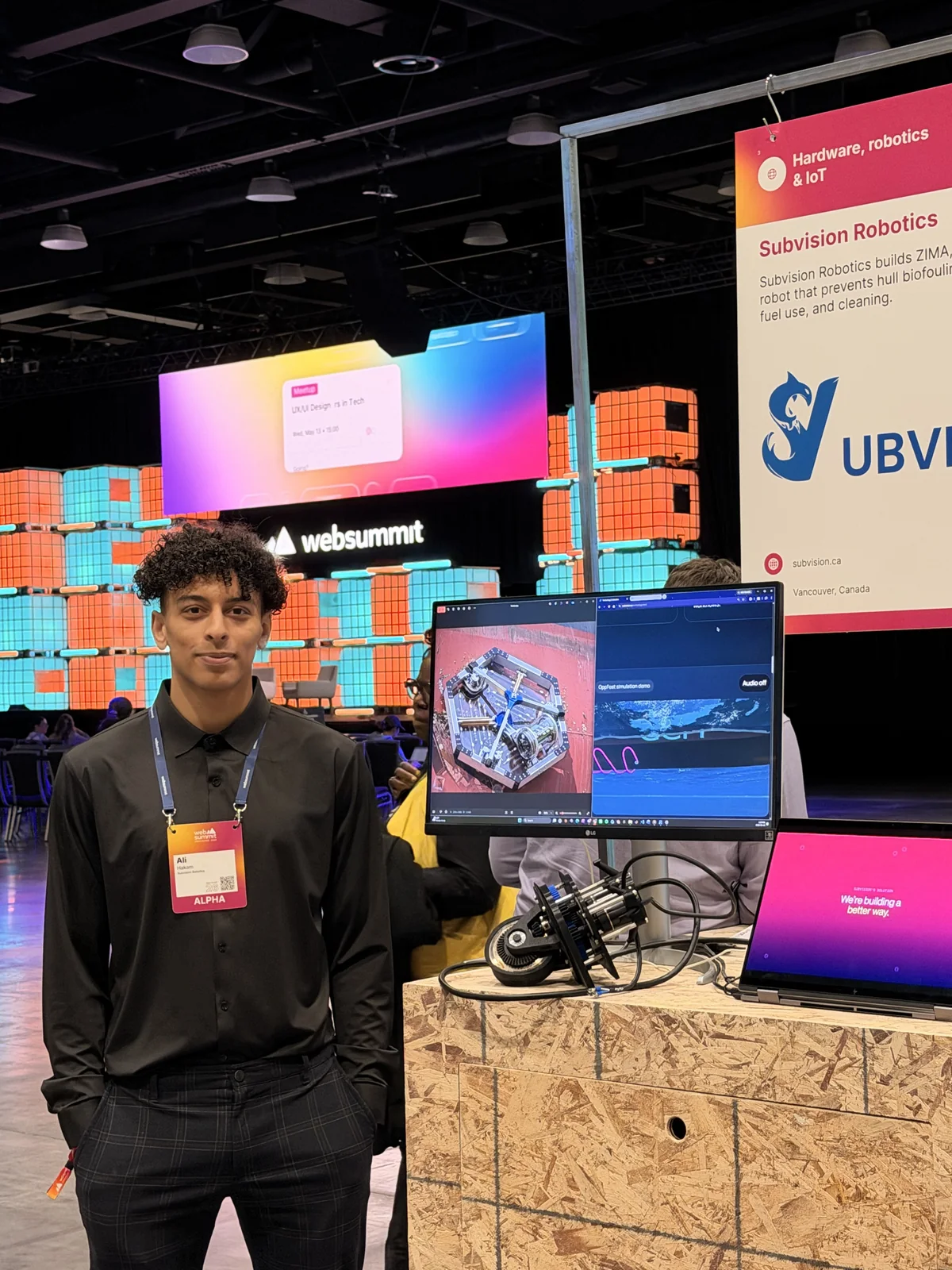 Subvision at its Web Summit Vancouver booth